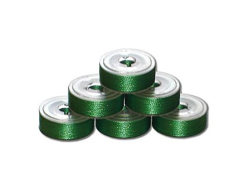 72 Prewound Bobbins - Fresh Green P746 "L" Size Plastic Sided