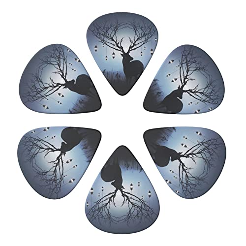 FUCVNPZ Lot de 6 médiators en celluloïd, en forme de cerf, fins, moyens et lourds pour guitares acoustiques, électriques… - Les Beatles, Paul McCartney, John Lennon, RIngo Starr, George Harrison FUCVNPZ Lot de 6 médiators en celluloïd, en forme de cerf, fins, moyens et lourds pour guitares acoustiques, électriques… – Image 3