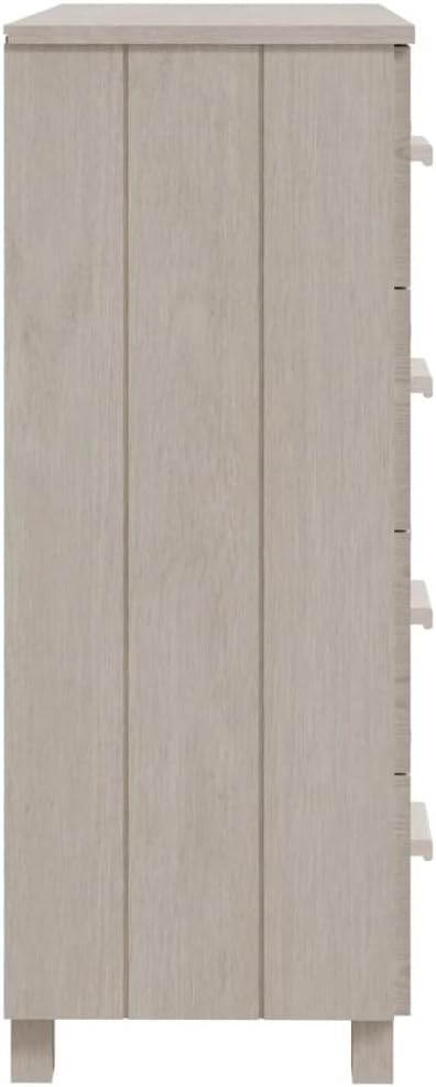 vidaXL HAMAR Sideboard - Solid Wood Pine & MDF - White, 31.1"x15.7"x40.7" - Decorative and Practical Addition to Any Decor, 4 Drawers for Ample Storage