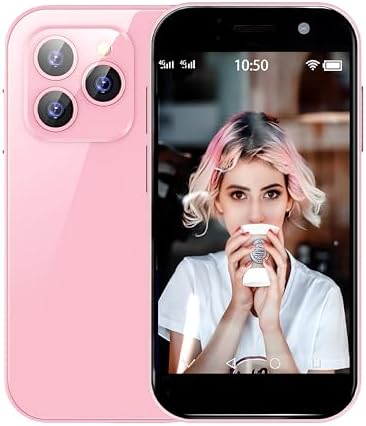 Hipipooo Mini Smartphone Unlocked 4G Mobile Phone 3.0 inch, Dual SIM, 2000mAh Battery, Dual Camera, Android 10.0 Quad-Core WiFi Bluetooth Hotspot Backup Phone(2GB 16GB)-Black
