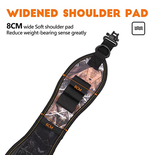 Pridefend Shotgun Sling Gun Shoulder Padded Strap Two Point Gun Sling With Swivel, Anti-Slip Shotgun Sling Alloy Length Adjuster Shell Loops All Metal Hardware #TOP4