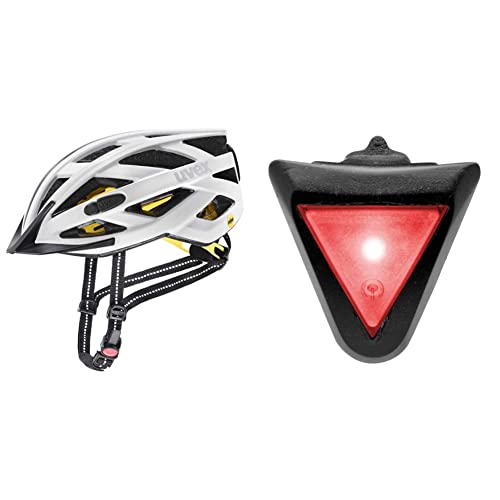 uvex Unisex – Erwachsene, City i-vo MIPS Fahrradhelm, All White mat, 52-57 cm & Unisex - Erwachsene, Plug-in LED für i-vo/airwing/Finale junior Zubehör, one Size