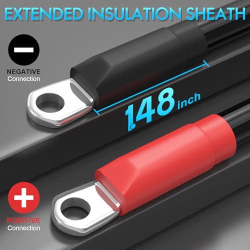 EZGO Battery Cables, Golf Cart Wiring Kit for TXT 1994-UP 36V and 48V, 4 Gauge 7 PCS Pure Copper AC/DC Wire Kits