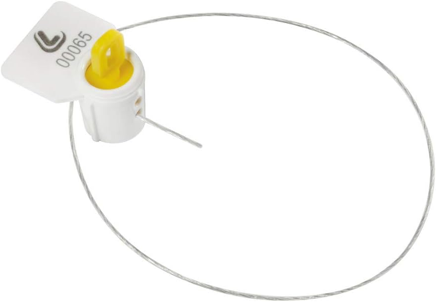Set of 10 Sigilli Di Sicurezza, Cavo In Acciaio INOX Con Guaina In PVC