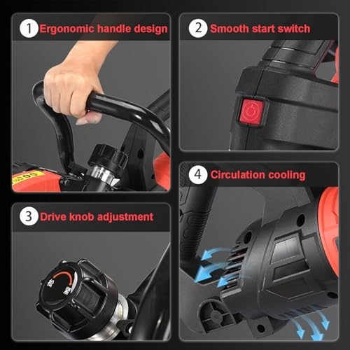 Miniatura 2 de Beachtiful Sierra Eléctrica Para Hormigón Con 2 Hojas, Sierra Toroidal Para Cortar Hormigón, Suministro De Agua, Profundidad De Corte De 30 Cm 12 , Sierra De Anillo Para Ranurar Ladrillos. 9980w