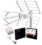 Kit Antena 15 dB 5G + Amplificador 40dB + Fuente alimentación + Conexiones
