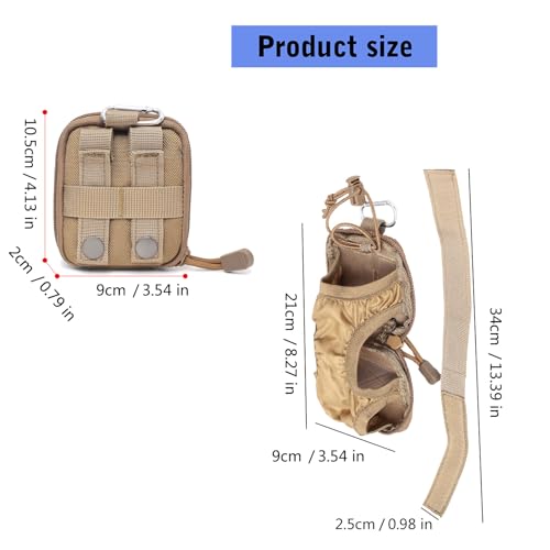 Bolsa de transporte para botella de agua con correa elástica, organizador de nailon, para dispositivos deportivos y accesorio esencial para el día a día, resistente a desgarros, Verde militar, Talla - imagen 9