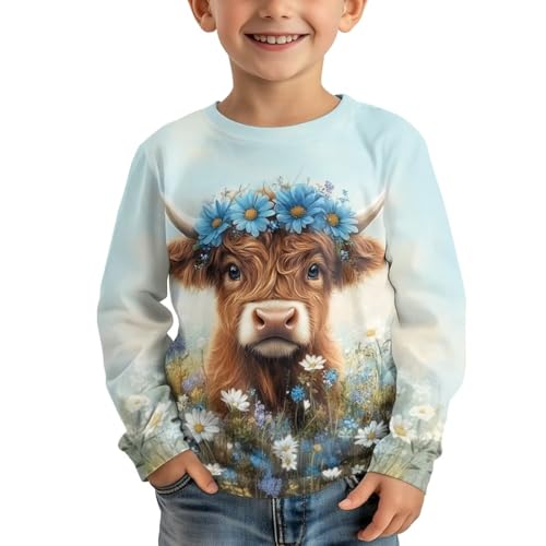 Image of Uourmeti Girls Graphic Tees Long Sleeve T Shirts for Teens Casual Tshirts Junior Sportswear Fall Tops