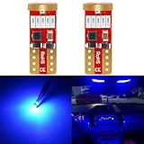 PHINLION 194 LED Blue Bulbs, Super Bright 168 2825 175 T10 Wedge LED Non Polarity Replacement Lamps for Car Interior Dome Map Reading Door Courtesy Parking License Plate Lights