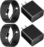 Picture of 45W Super Fast Charger USB C, Linocell 2Pack USB C Chargers Block Type C Wall Charger Android Chargers with 6FT Type C Cord for Samsung Galaxy S25 Ultra/S25+/S25/S24 Ultra/S24/S23 Ultra/S22/Tab S10/S9