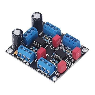 Chip Driver Board Power Supply 4 Channel Pre Amplifier Module NE5532 5W DC12V 15V Amplifier Board with Changeable Magnification for Home Audio System