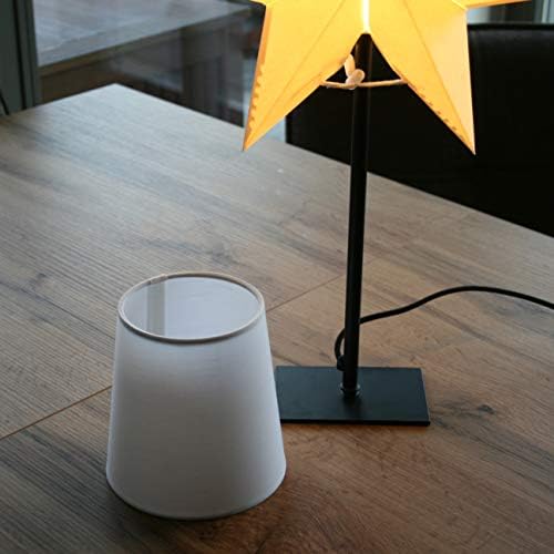 Weihnachtsleuchter mit Stern Wechselschirm, Combi Pack weiß, klein | Weihnachtsstern, Adventsstern, Standleuchte, Metallfuß schwarz