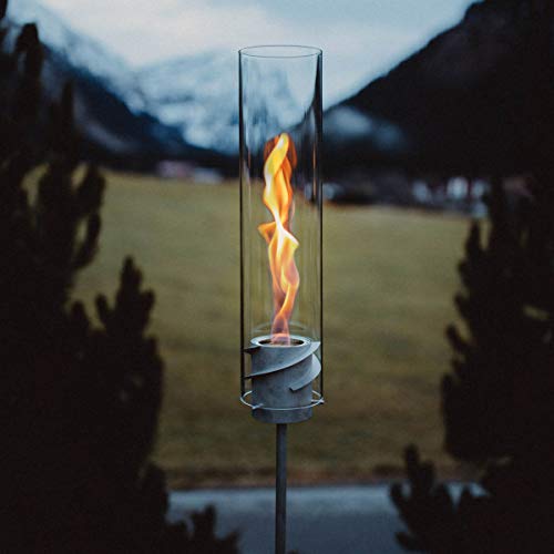 höfats - Verre de rechange Spin 90 - Pièce de rechange pour feu de table, torche, feu suspendu - Cylindre en verre borosilicate résistant à la chaleur - Ø 9 cm, hauteur 37,5 cm