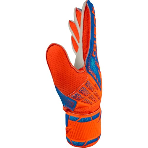 Reuch 5562515-2290_5 5562515 Attract Freegel Silver Junior Soccer Keeper Gloves [2290] Hot Orange/Blue