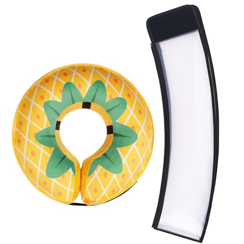 Image of Transparent Shield Accessory for Inflatable Dog Cone Collar,Clear Shield Replacement with Zipper, Paired with MARIYAGO Inflatable Dog Donut Collar for Use (Blak Transparent, Medium)