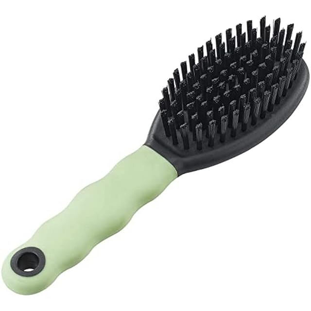 Ferplast Cepillo para Gatos - Cerdas Suaves - Mango Ergonómico Suave - Tamaño S, Verde