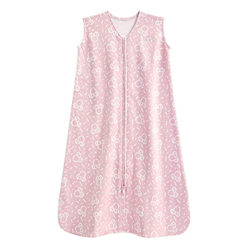 Image of Halo Disney 100% Cotton Sleepsack Wearable Blanket, TOG 0.5, Confetti Minnie Pink, Medium, 6-12 Months