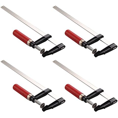 DHOUTDOORS 4pcs F Clamps Bar Clamp Heavy Duty Quick Slide Wood Clamp 300mm x 50mm Cover