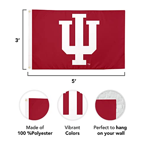 Desert Cactus Indiana University IU Hoosiers Flag 3x5 Outdoor (#3) by Desert Cactus - Used condition - Image 3