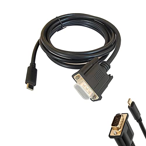 Nizirioo USB C Auf VGA Kabel 1.8 m - Typ C HD Leitungskonverter Adapterkabel, Unterst&uuml;tzt 1080p f&uuml;r Desktop PC, Projektor, Laptop