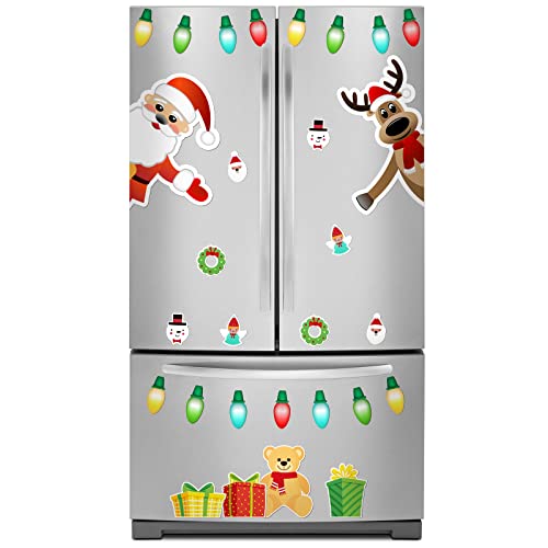 Imanes magnéticos decorativos de árbol de Navidad para refrigerador miniatura 5