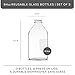 JoyJolt Glass Milk Bottles with Lids and Pourer – 64 Oz, 3 Pack Airtight Heavy Duty Reusable Glass Bottles, Leakproof, BPA-Free, Food Grade, Dishwasher Safe Jug, Pitcher for Milk, Juice, and Water