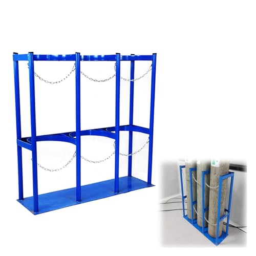 GHHVFEC Oxygen cylinder rack,High Capacity Gas Cylinder Bracket - Freestanding Oxygen Tank Storage Rack, Versatile Stand for Multiple Canister Sizes, Durable and Space-Saving Oxygen Cylind