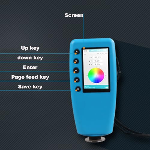 KHZKHC Portable Colorimeter, Precise Color Analyzer, 4mm Measuring Diameter, Dual Positioning, Auto Calibration, 2.8-Inch Tft Display, 5000 Measurements Per Charge, for Color Checking