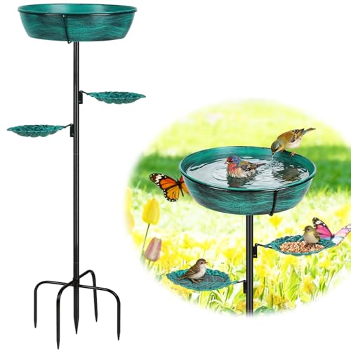 Olpchee Metal Bird Bath for Outdoor - Garden Bird Bath