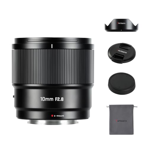 Objectif Grand Angle 7artisans AutoFocus 10mm F2.8 APS-C Reconnaissance Automatique/Manuelle des Visages et des Yeux Compatible avec Les appareils Photo Sony FS5/FS7/FS7M2/FS5M2K/A3000/A5000/A6000