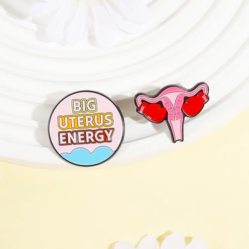Image of Uterus Pin Medical Obgyn Pins Stethoscope Brooch Medicine Symbol Lung Brooch for Gynecologist Medical Doctors Nurse Gifts Jewelry