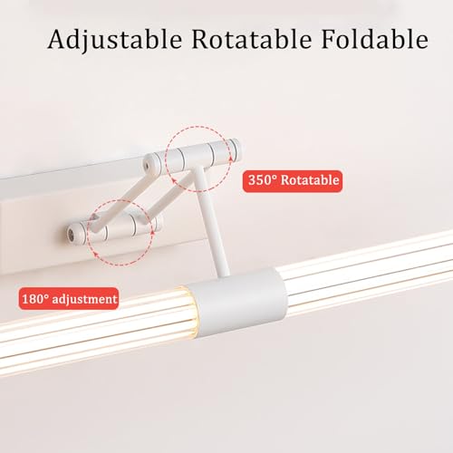Luz neutra blanco aplique de pared giratorio para evitar sombras en el espejo 2
