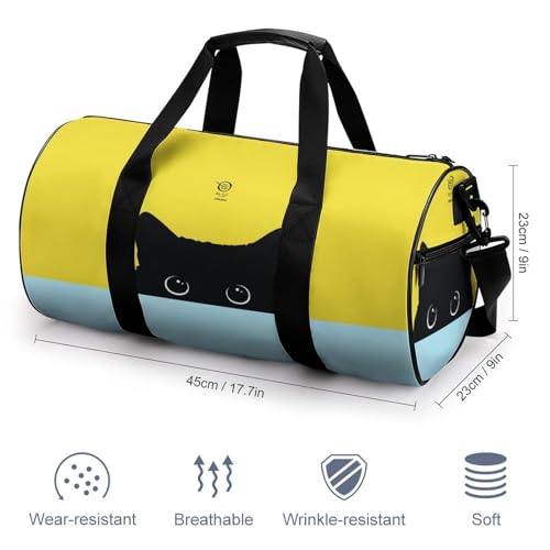 Sac de sport gym chat - Grand sac de voyage motif animal pour sportifs et voyageurs - 2