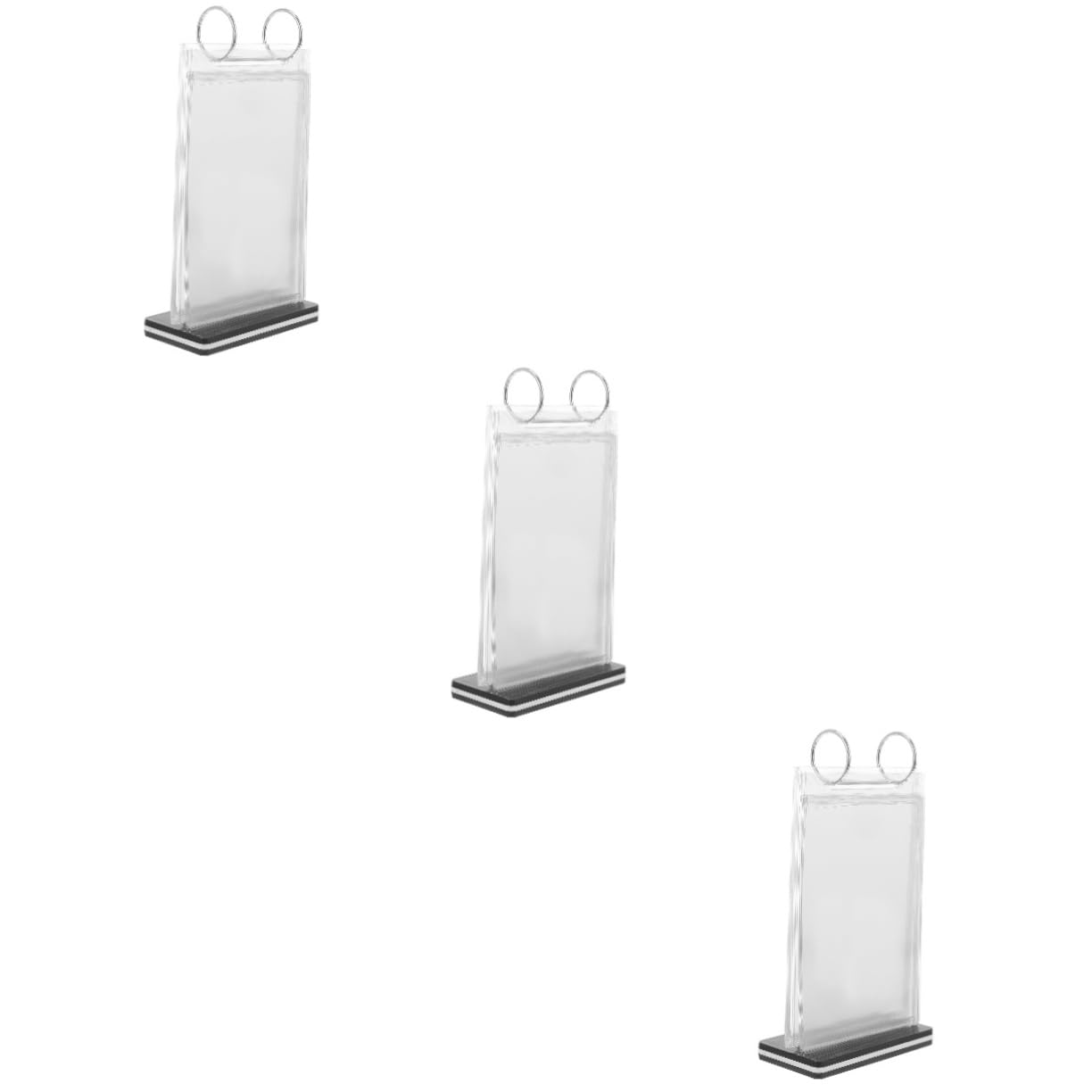 VILLCASE 3piezas Soporte De Menú De Escritorio Vertical Expositor Transparente Para Carteles Para Restaurantes y Eventos Soporte De Mesa