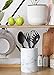 DII Kitchen Accessories Collection Ceramic, Utensil Holder, White Marble