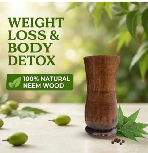 Image of NIXRA Vijaysar Wood Glass for Diabetes Control - Natural Pterocarpus Marsupium Wooden Tumbler for Sugar Balance | Ayurvedic Vijaysar Ki Lakdi Ka Glass for Drinking Overnight Soaked Water 90 ml (2)