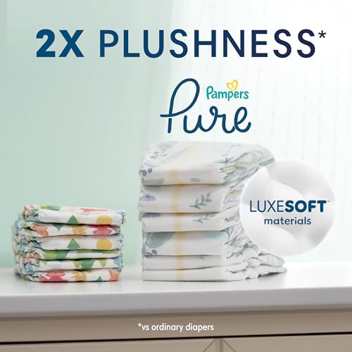 Pampers Pure Protection Disposable Baby Diapers Size 5, One Month Supply (132 Count) with Aqua Pure Baby Wipes, 6X Pop-Top Packs (336 Count) - image 8