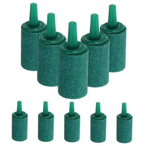 MERRYHAPY 10個 水族館エアストーン ミニ水族館エアポンプキット 魚バブラー 水槽用エアバブラー 水槽用エアストーン 池の空気石 水族館の空気ポンプ 水槽のエアレーター石 Green