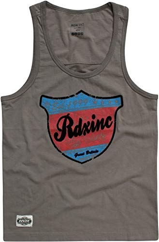 Rdx, Canotta Fitness Uomo, Grigio, M