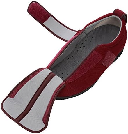 期間限定ニシキヘビ介護シューズ あゆみ ケアフルIII 外出用 ワイン L 23.0-23.5cm 足囲9E 両足 自分で履く