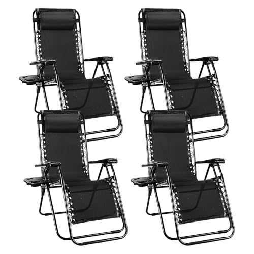 Sweetcrispy Zero Gravity Lounge Chairs (Set of 4)