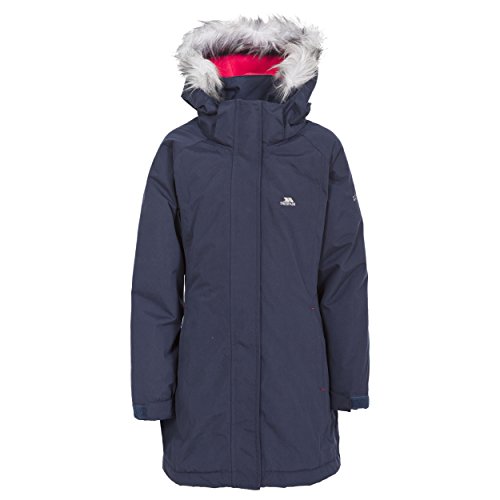 Trespass Childrens Girls Fame Waterproof Parka Jacket (7-8 Years) (Navy)