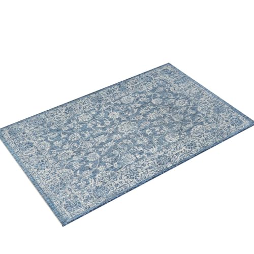 image for JONATHAN Y SMB100B-8 Tela Bohemian Textured Weave Floral Indoor/Outdoo