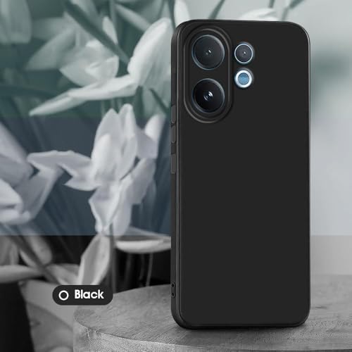 Image of Back Cover for Vivo V60 5G / V60e 5G / T4 Pro 5G | Full Camera Protection | Premium Liquid Silicon Case | Flexible Bumper Case for Vivo V60 5G / V60e 5G / T4 Pro 5G (Black)