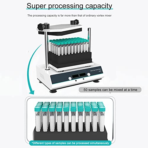 Multi-Tube Vortex Mixer, With 3 Test Tube Rack, Jog/Continuous Oscillation Mode, Max Load 4.5Kg, 500-2800Rmp, For Lab & Scientific #TOP3