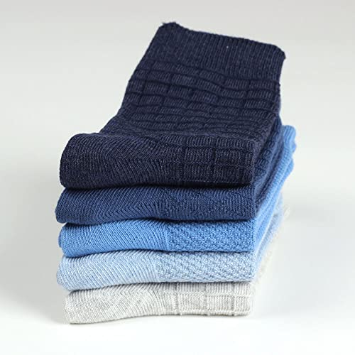 Cotton Day Kids Boys Blue Gray Crew Casual Dress School Socks 6-8 Years Size 8 thumb #5