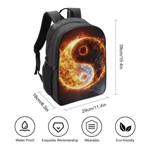 Sac à dos enfant léger 40x28x16cm Yin Yang contre le mal de dos scolaire - 2