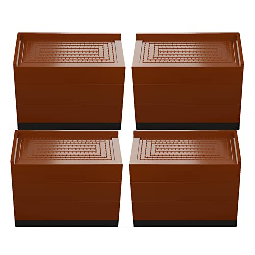 Meiping910226 Elevador de Mesa,4 Pz Elevador de Muebles Pies para Muebles de Goma Soporte para Lavadoras para Lavadoras Frigorífico ASofá Gabinete TV Armario Cama(Size:11.5×6×11cm) Cover