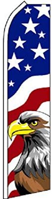 American USA Eagle Feather Flag (Flag Only)
