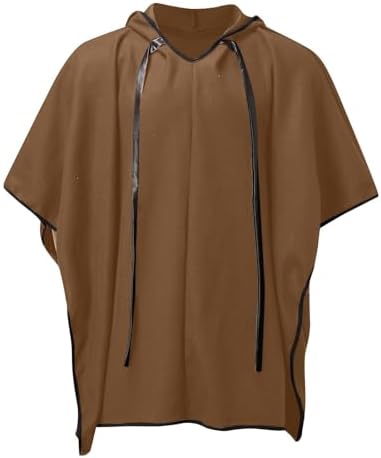 Cape Poncho Hiver Pour Homme Et Femme - Polaire Épaisse, Capuche Et Cordon De Serrage - Unisexe Et Surdimensionnée